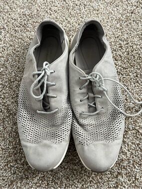 Cole Haan 2.0 zerogrand grey laser cut wingtip sneakers size 8.